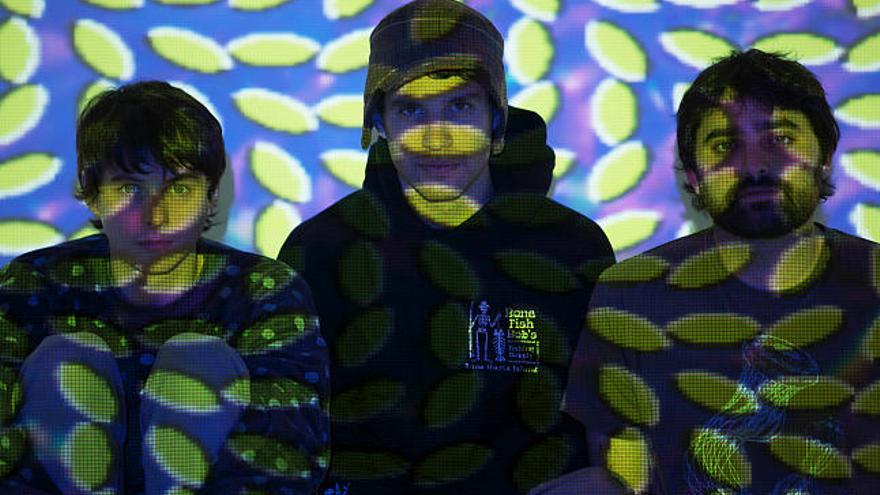 De izquierda a derecha, David Portner, Noah Lennox y Brian Weitz son Avey Tare, Panda Bear y Geologist.