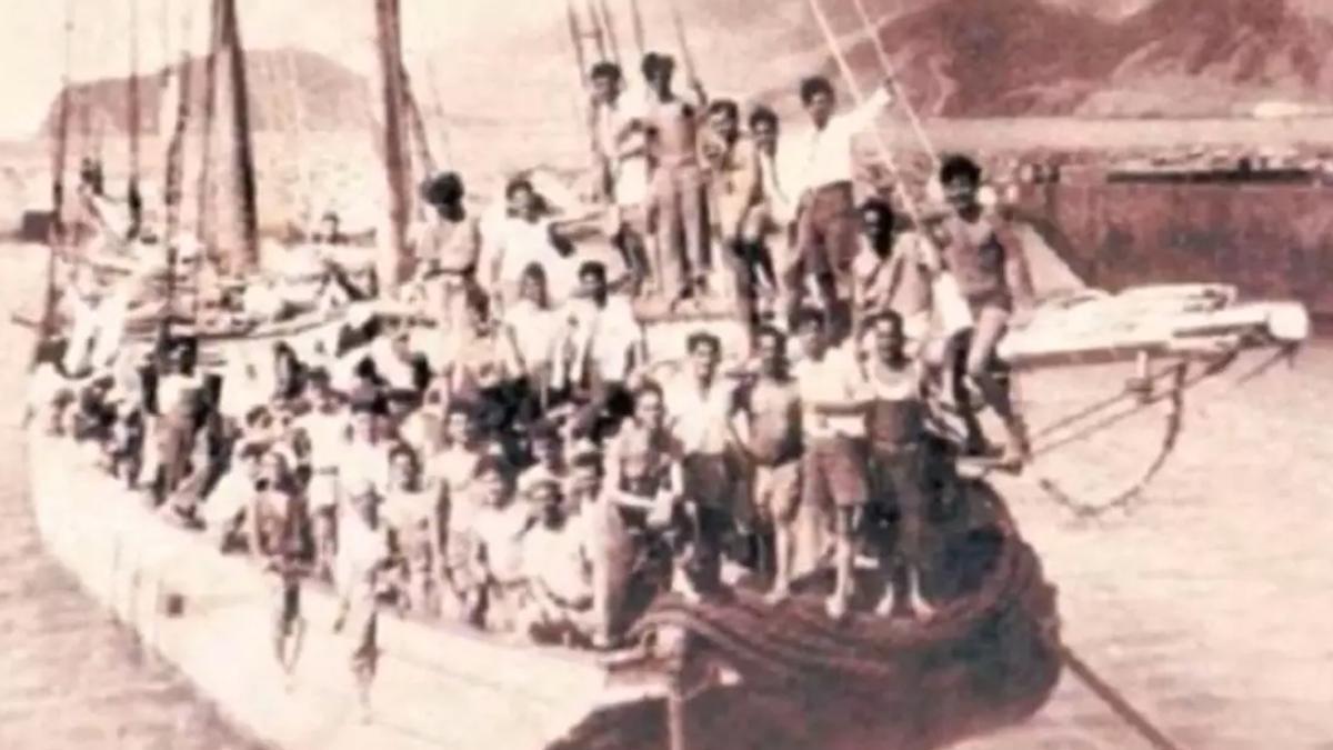 El barco ‘La Elvira’ con emigrantes canario rumbo a América del Sur en el siglo XX