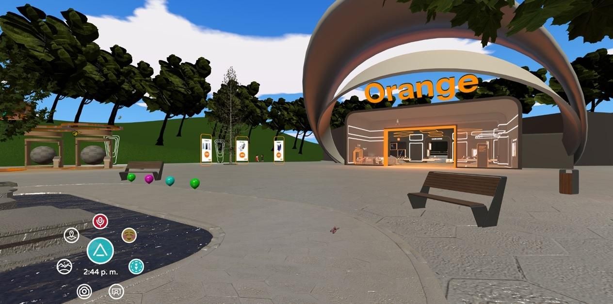 Imagen de la tienda de Orange en el metaverso