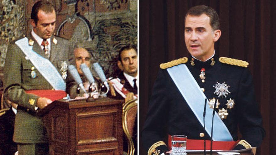 Los discursos de Juan Carlos I y Felipe VI: De Dios y el Ejército a las nuevas tecnologías