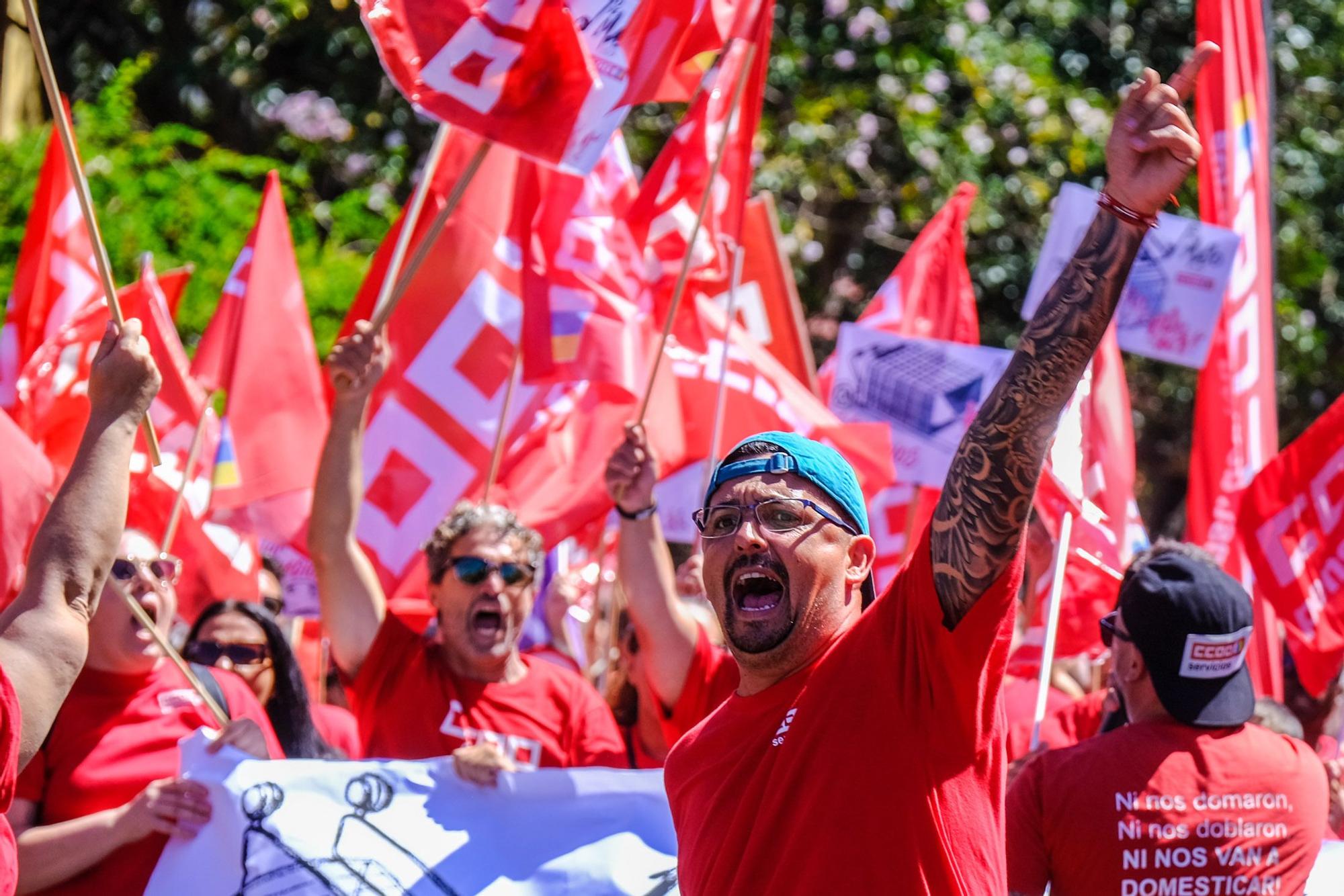 Manifestación por el Primero de Mayo en Las Palmas de Gran Canaria