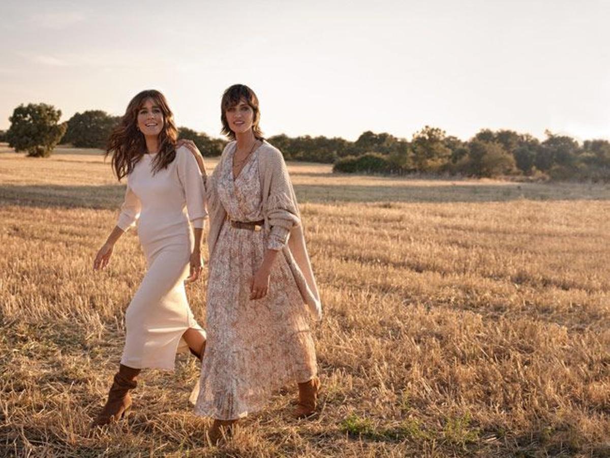 Isabel Jiménez y Sara Carbonero en la campaña de la colección de Slow Love y Cortefiel