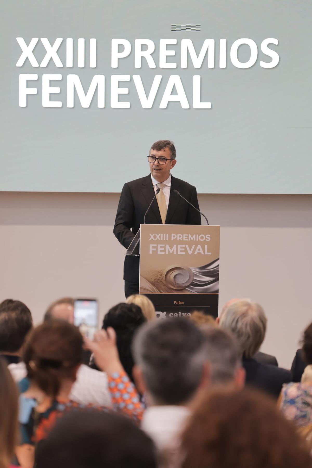 Vicente Lafuente en la entrega del los XXIII premios Femeval