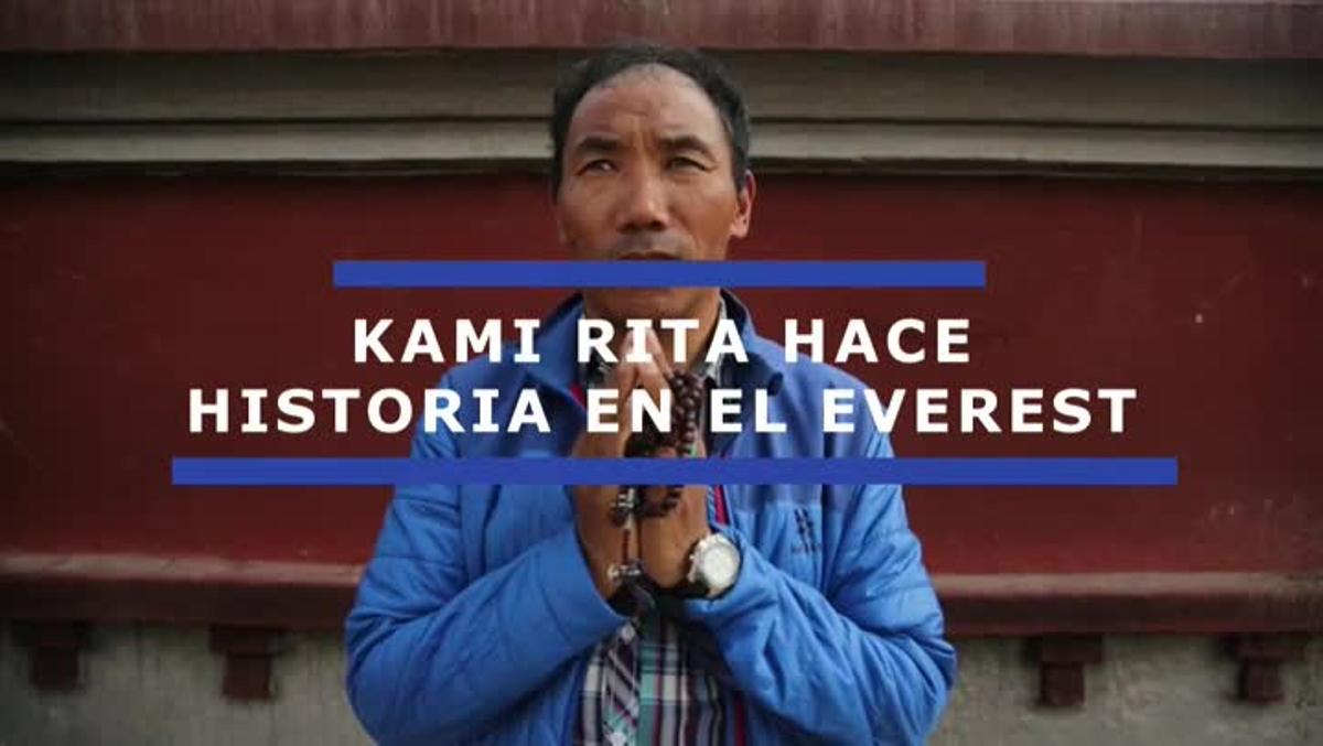 El nepalí Kami Rita, la persona que más veces ha estado en la cima del mundo, volvió a batir hoy su propio récord al coronar el Everest (8.848 metros) por vigésimo tercera vez, por encima de las 21 escaladas de Apa Sherpa y Phurba Tashi Sherpa.