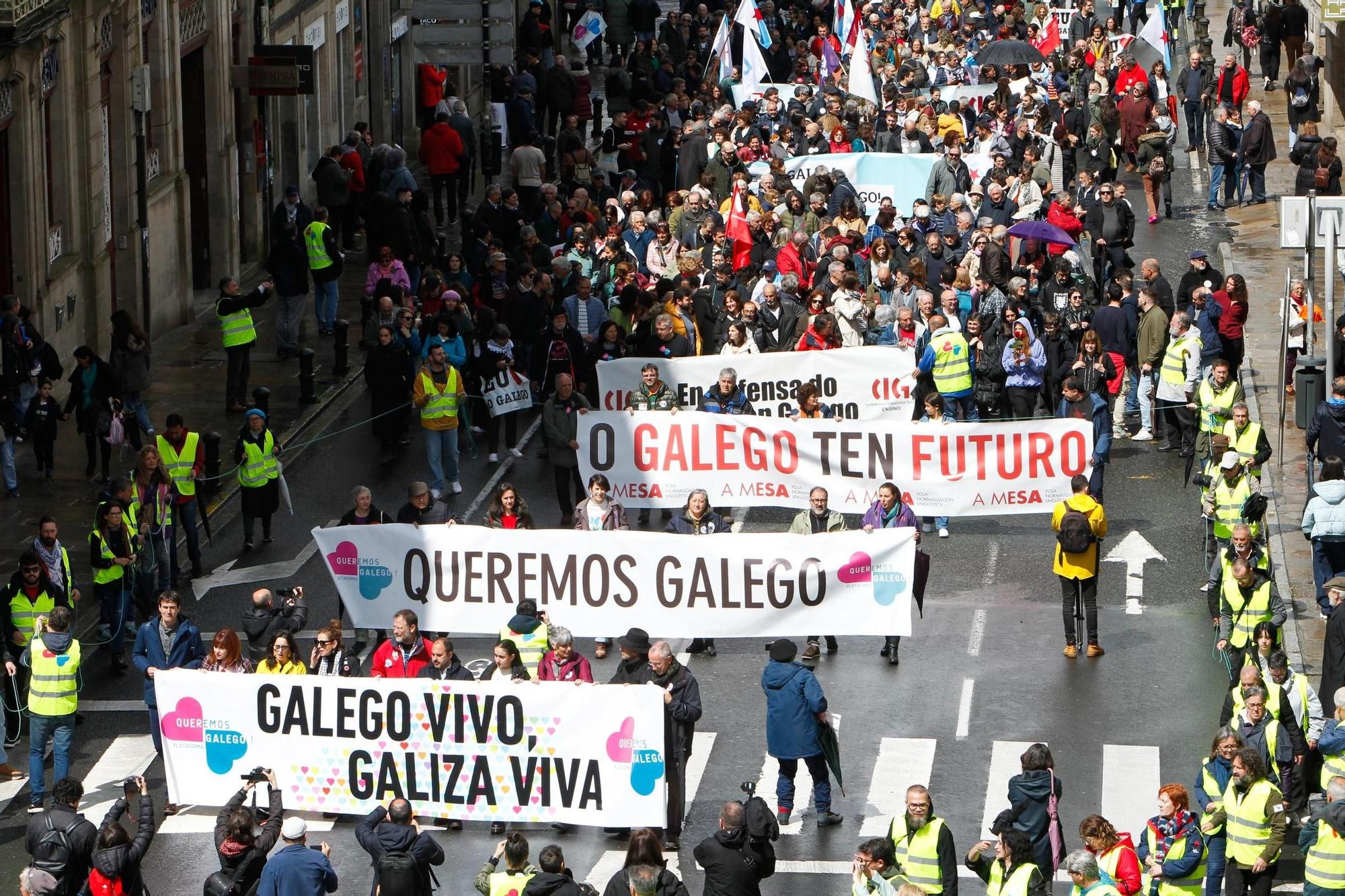 Día das Letras Galegas: multitudinaria manifestación en Santiago