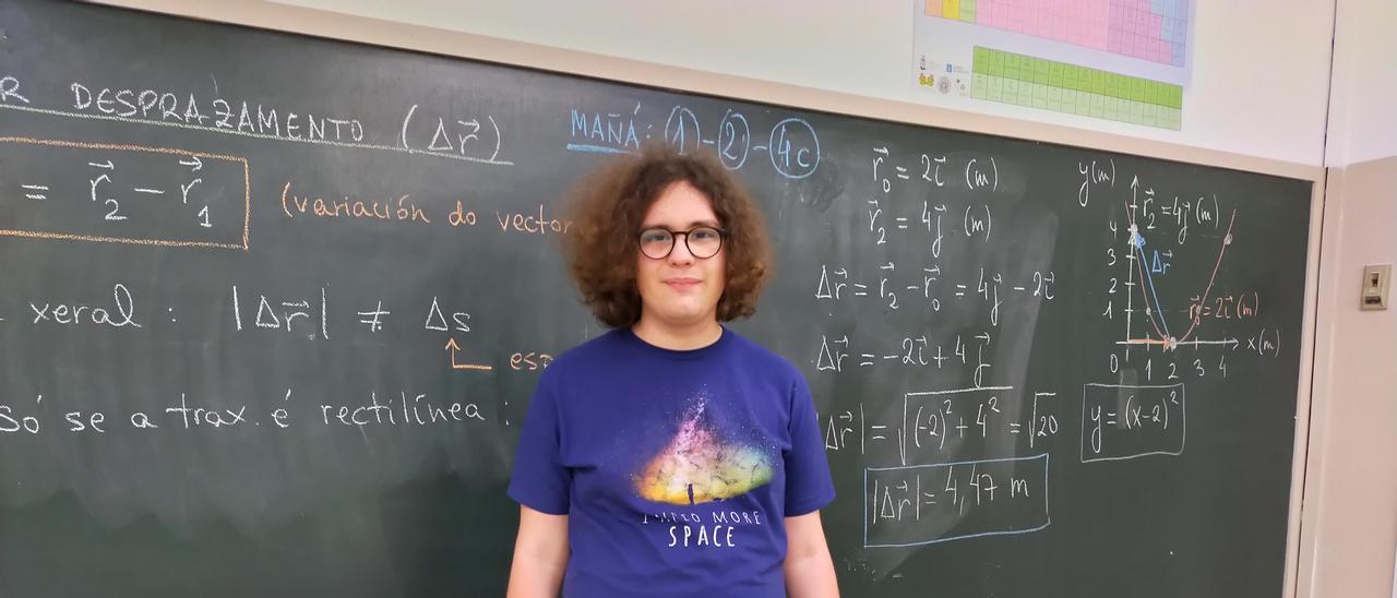 Xabier Suárez Cordeiro, alumno de 2º de Bachillerato del IES María Soliño de Cangas