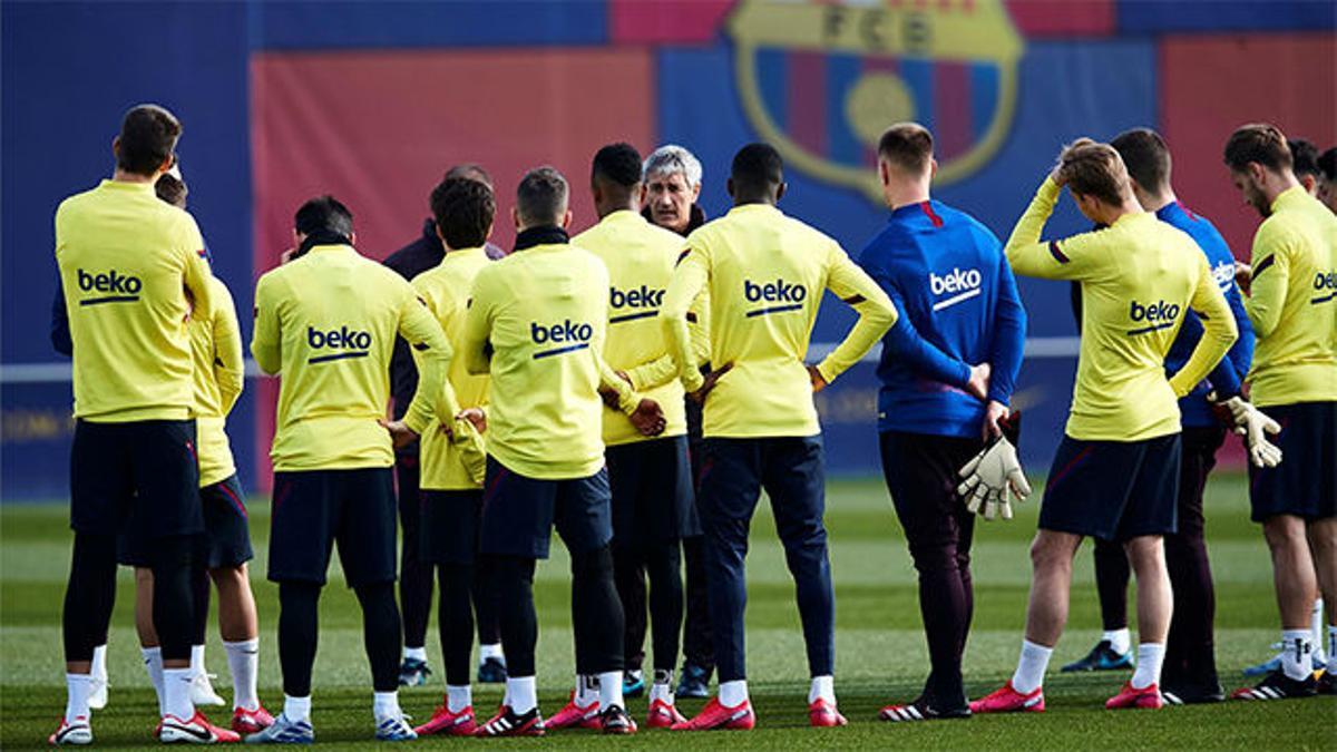 Masiva presencia de jugadores del filial y del juvenil en el entrenamiento del Barça