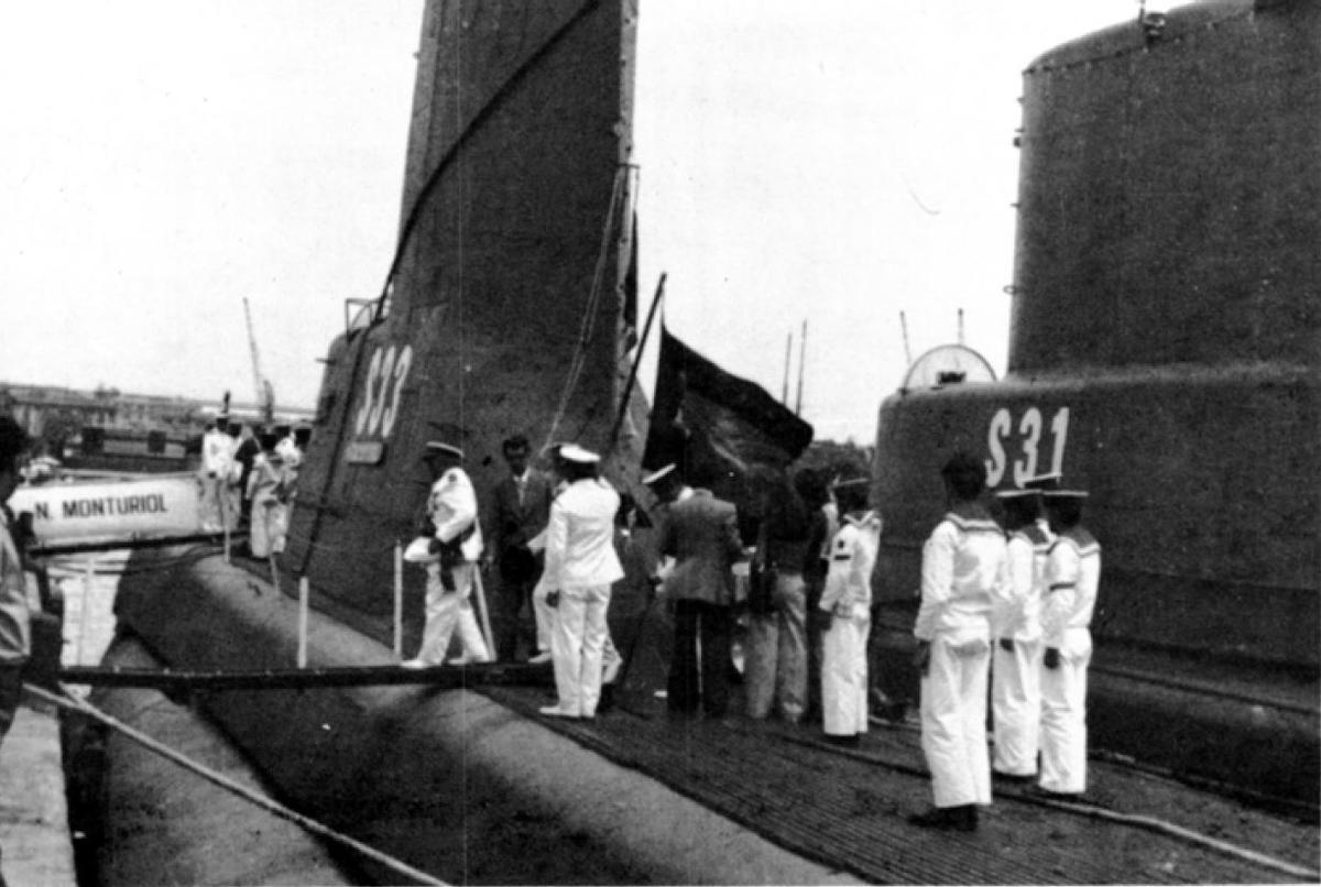 Imatge d'arxiu del submarí S-33 Narcís Monturiol