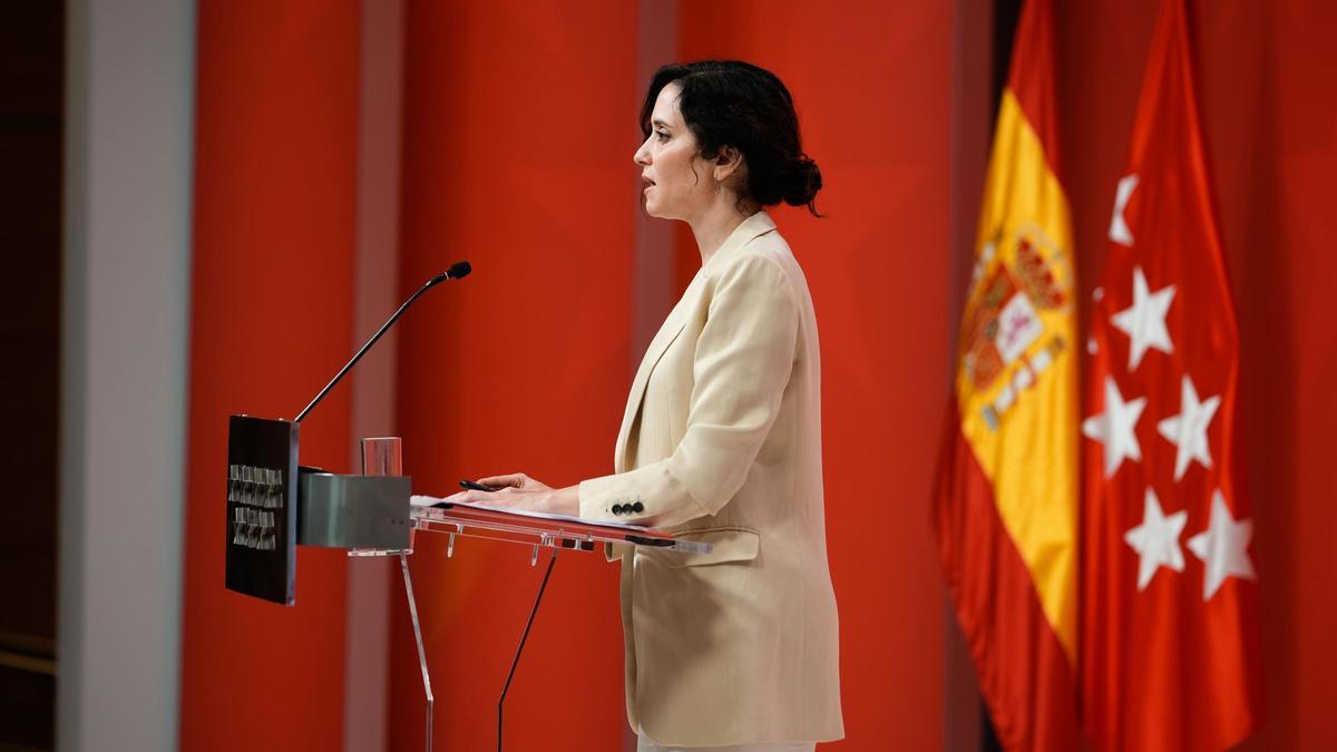 La presidenta de la Comunidad de Madrid, Isabel Díaz Ayuso.