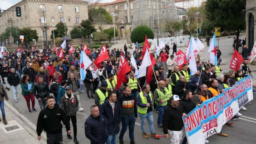 Las protestas, a su paso por Bispo Cesáreo. | FdV