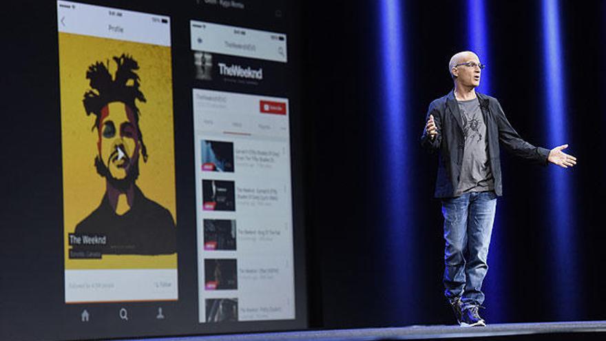 El cofundador de Beats Jimmy Iovine, en el acto de Apple.