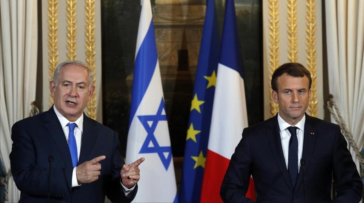 zentauroepp41268155 french president emmanuel macron  right  and israeli prime m171210211331