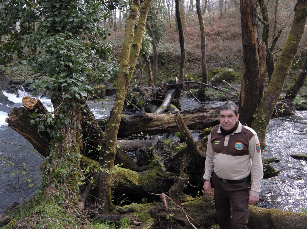 Manuel Sanmartín, en el área recreativa de Mouriscade. | BERNABÉ/JAVIER LALÍN