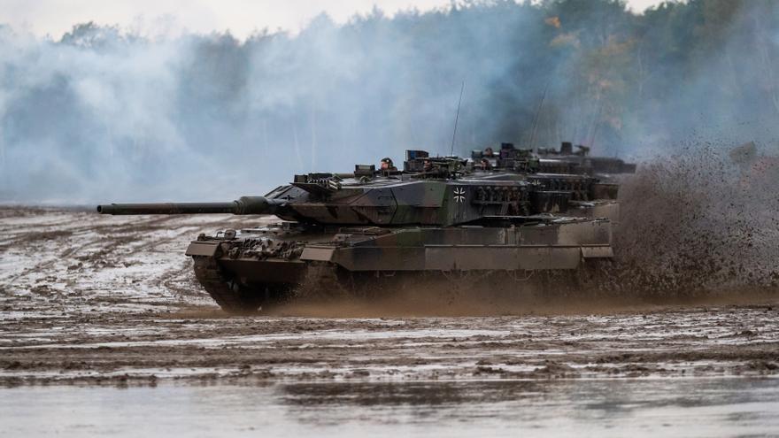 Carro de combate Leopard 2A6 alemán, en 2019.