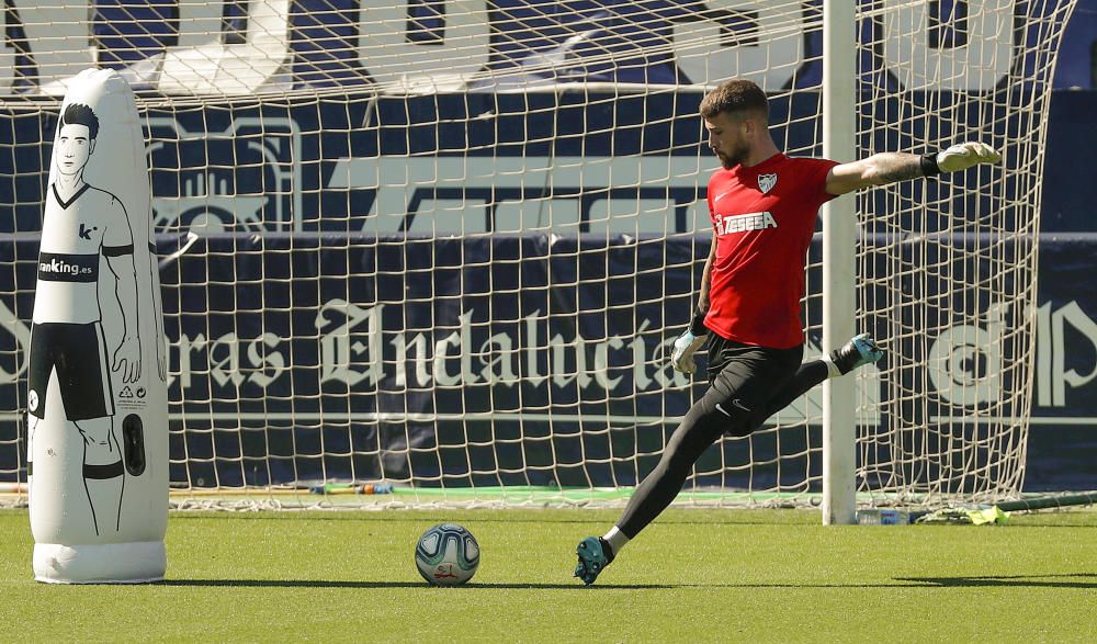 Primer entrenamiento de grupo del Málaga CF