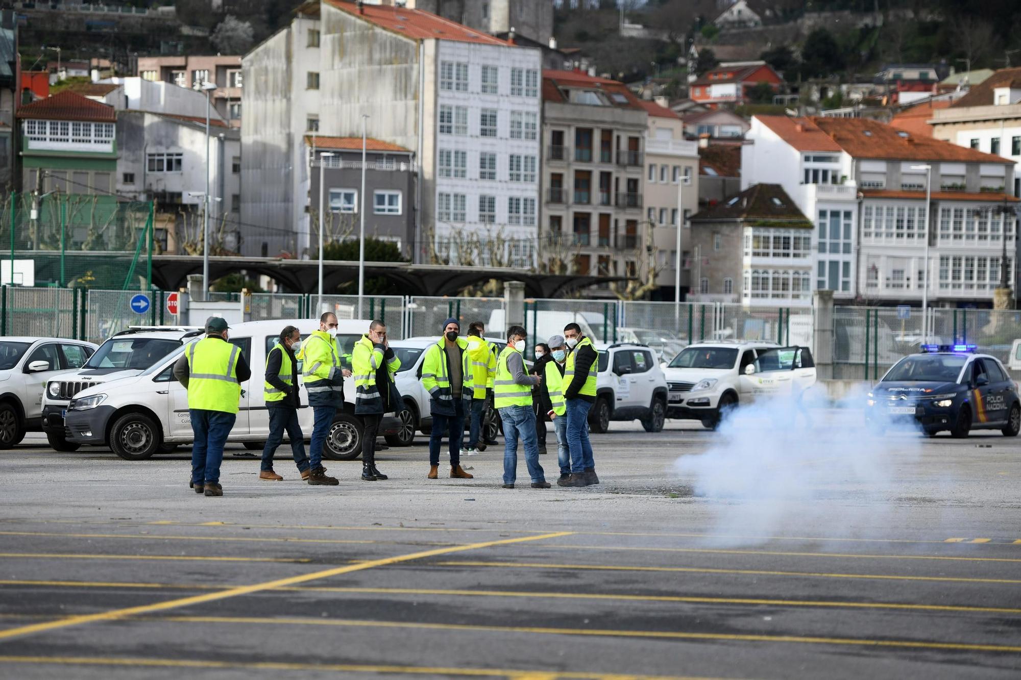 Caravana protesta de los empleados de Ence