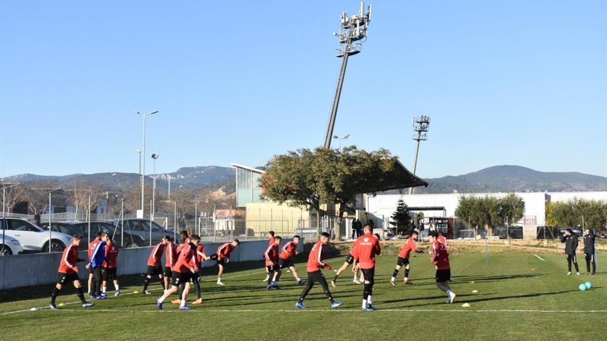 Un entrenamiento del Reus Deportiu.