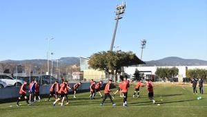 Un entrenamiento del Reus Deportiu.