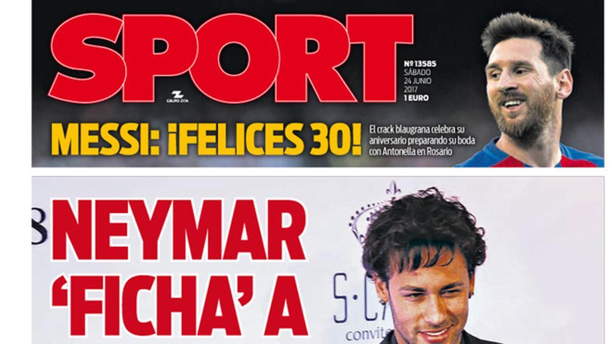 La portada de SPORT de hoy