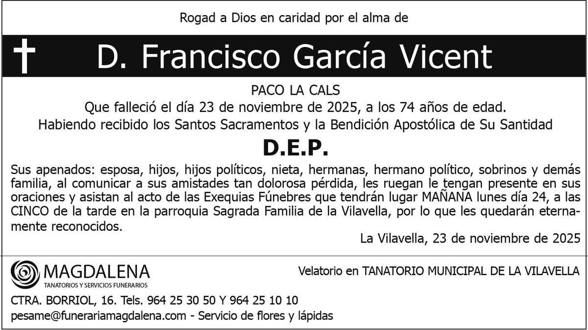 D. Francisco García Vicent