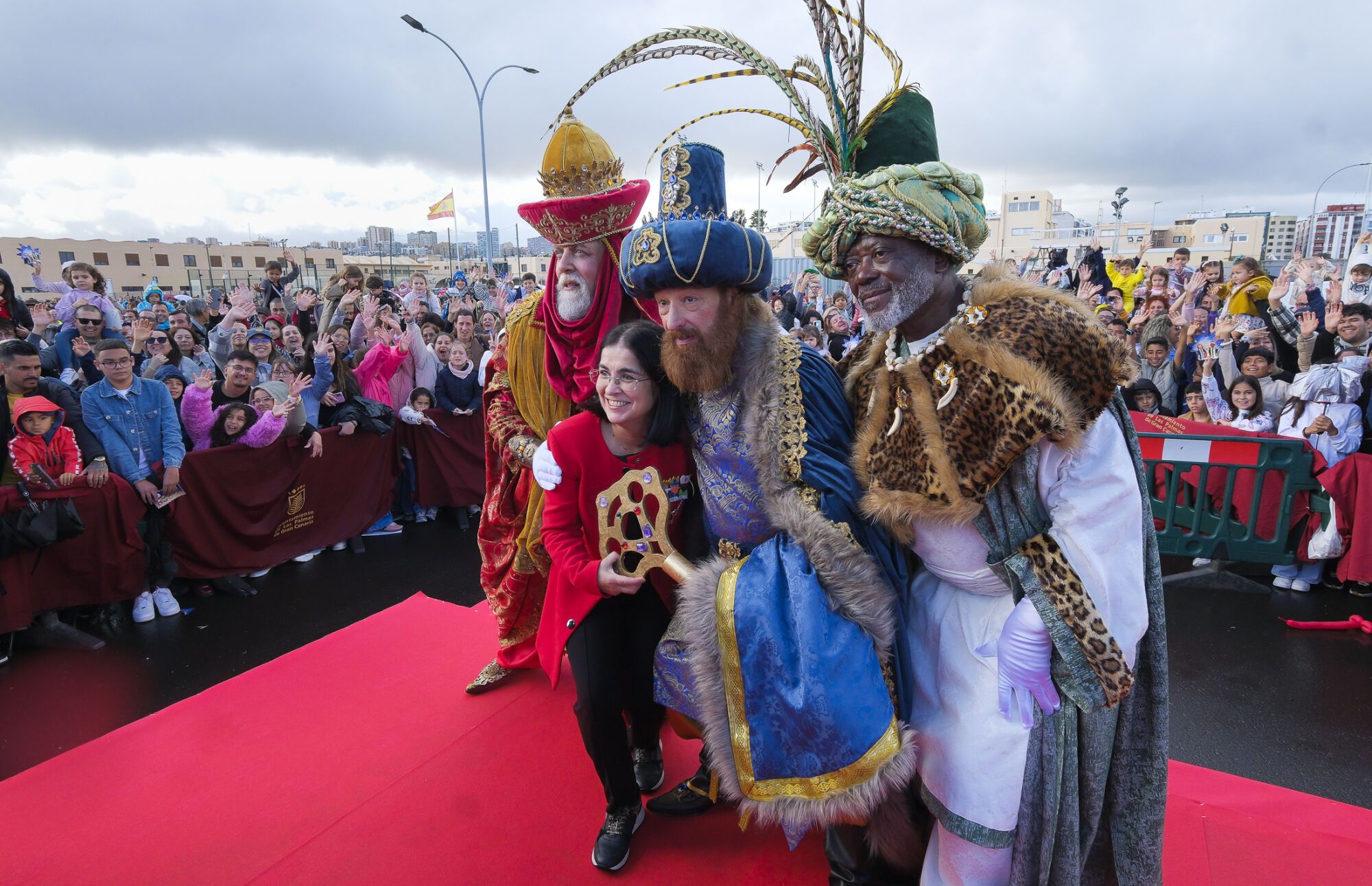 Llegada de los Reyes Magos, en la Base Naval 