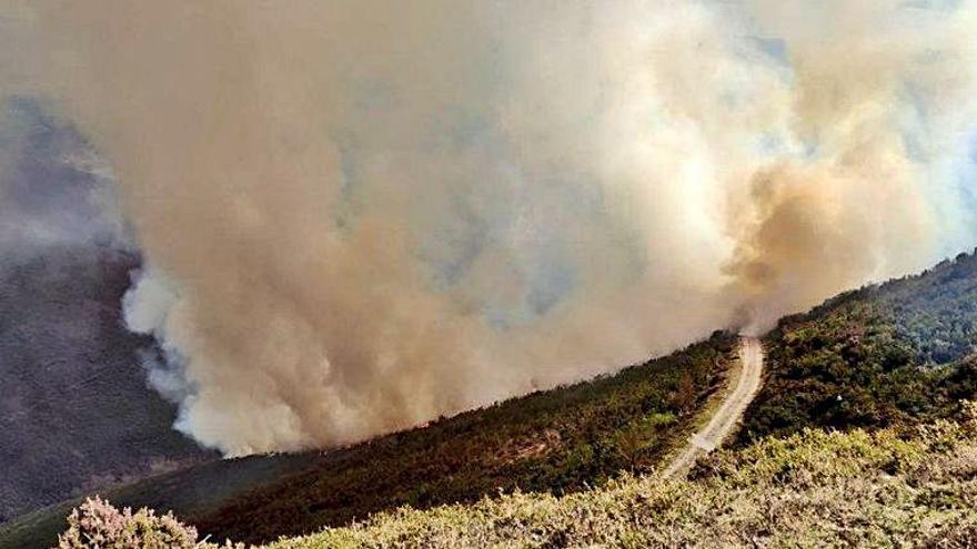 Humareda en el incendio de Iboyo. | ATBrif