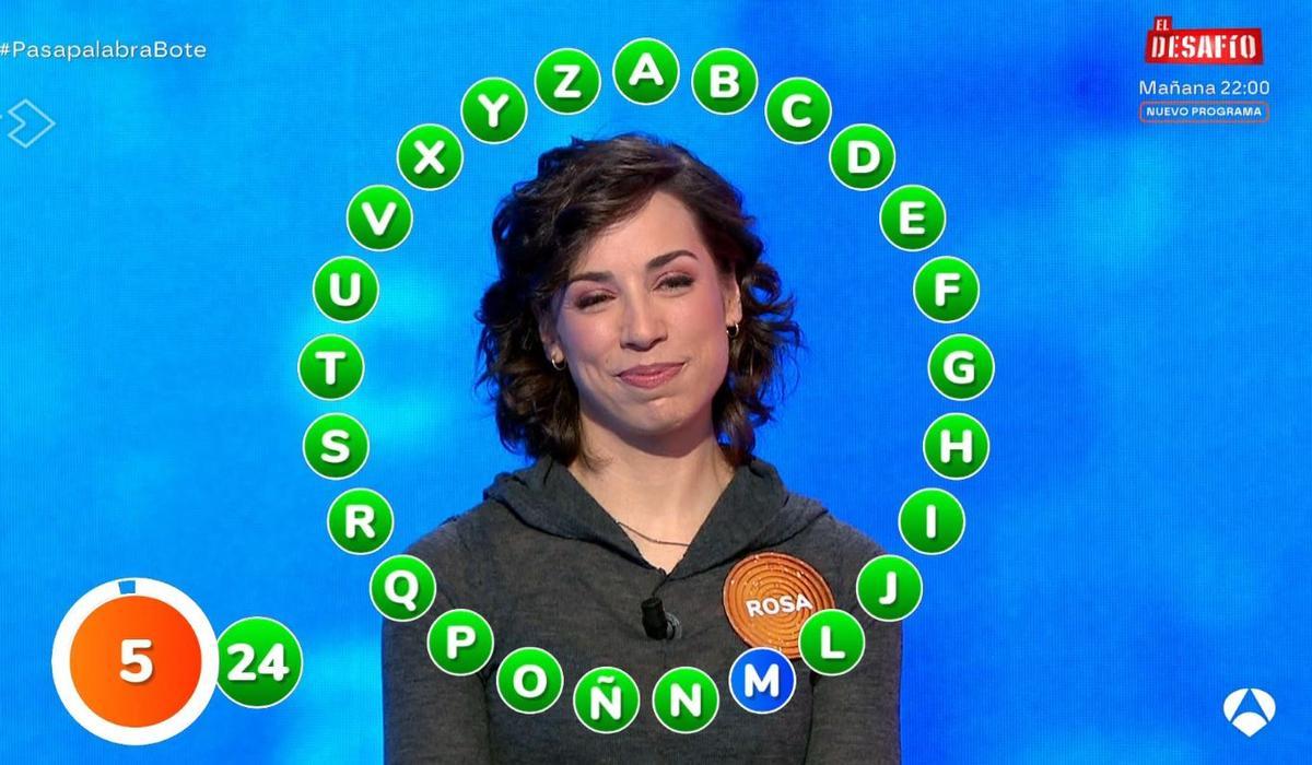 Rosa, a una palabra de ganar 'El Rosco'