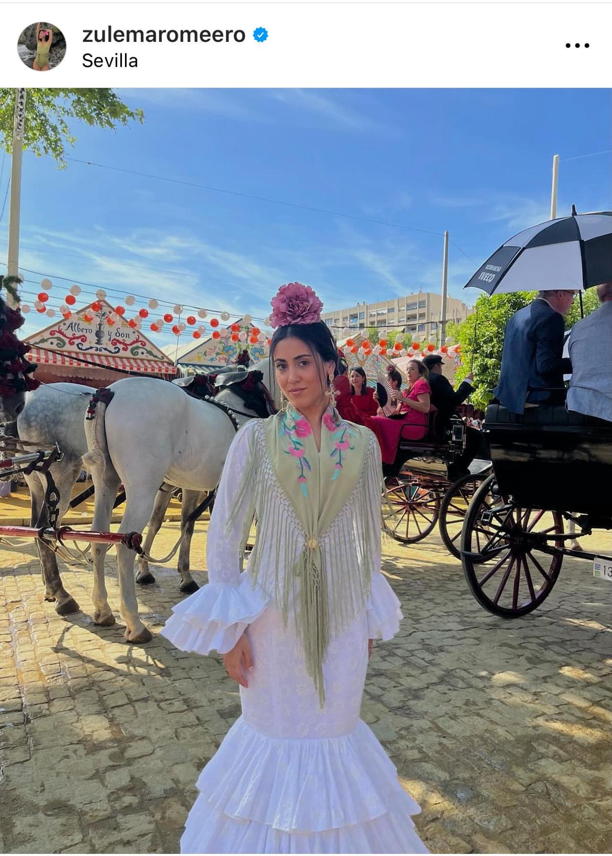 Zulema Romero en la Feria de Sevilla