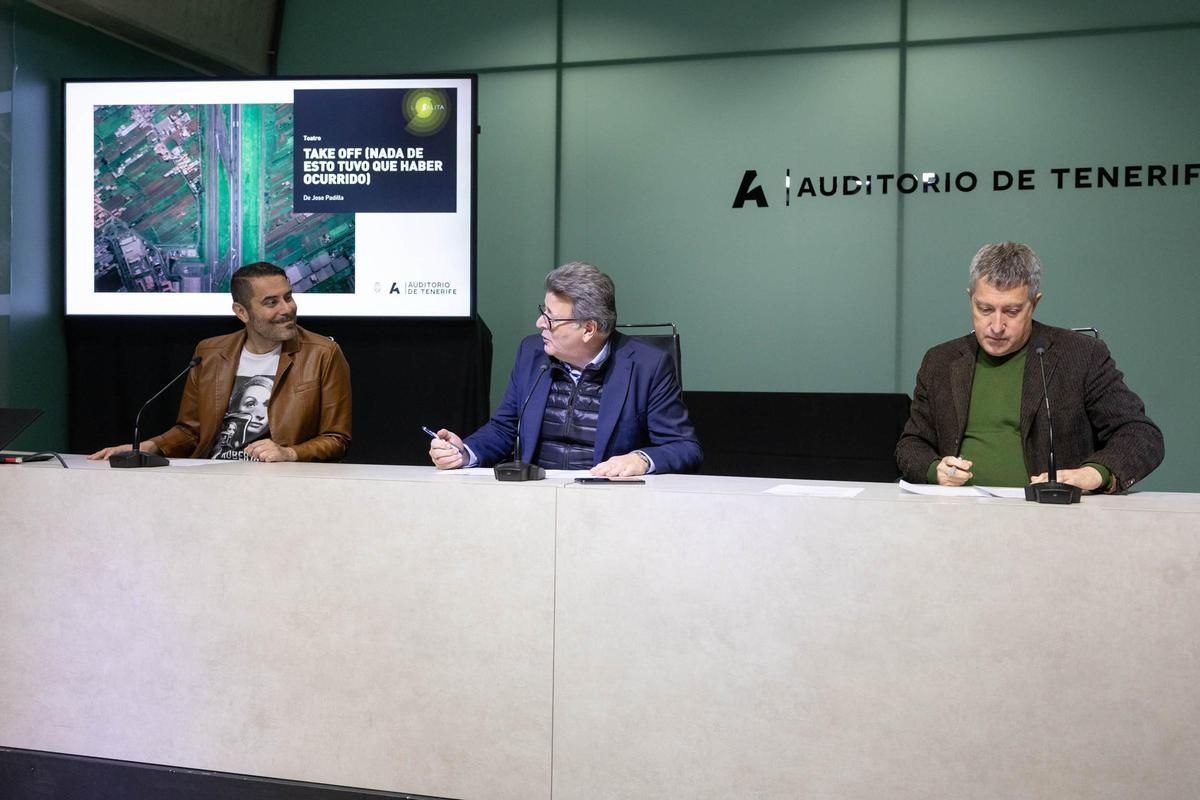 Un momento de la presentación de las funciones de la nueva obra de Jose Padilla.