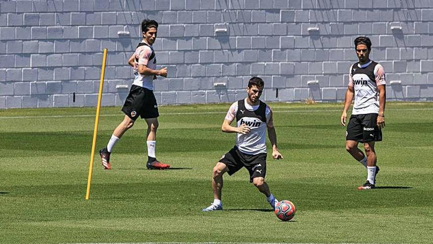 Así entrenó el Valencia este lunes.