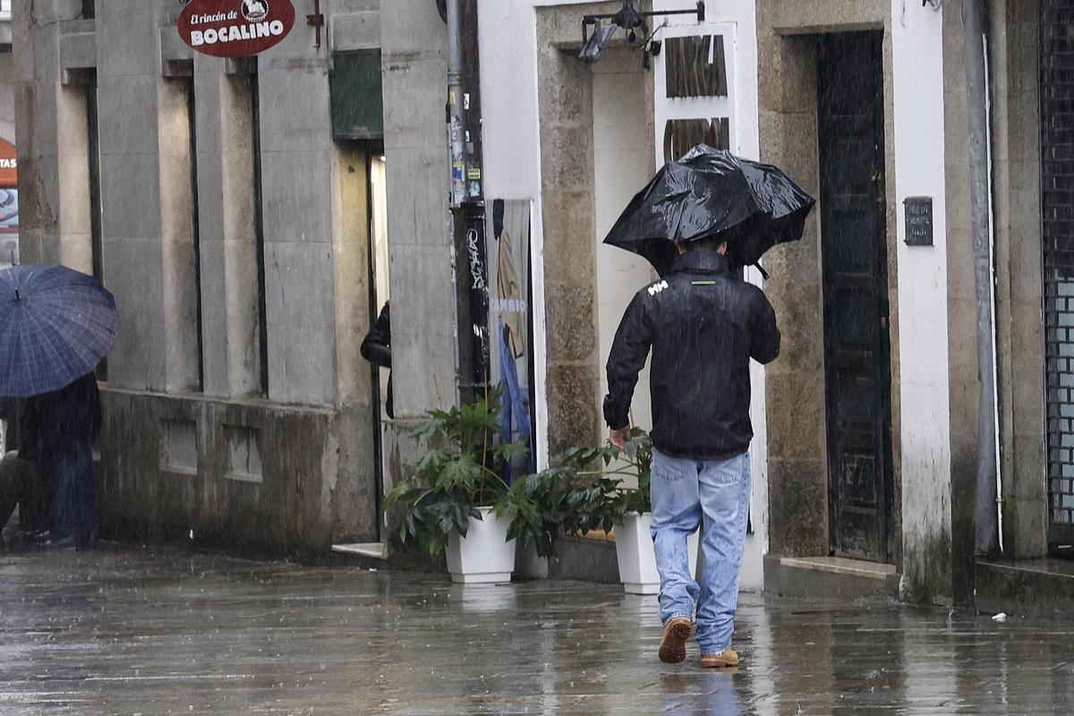 Santiago bajo la borrasca Leonardo