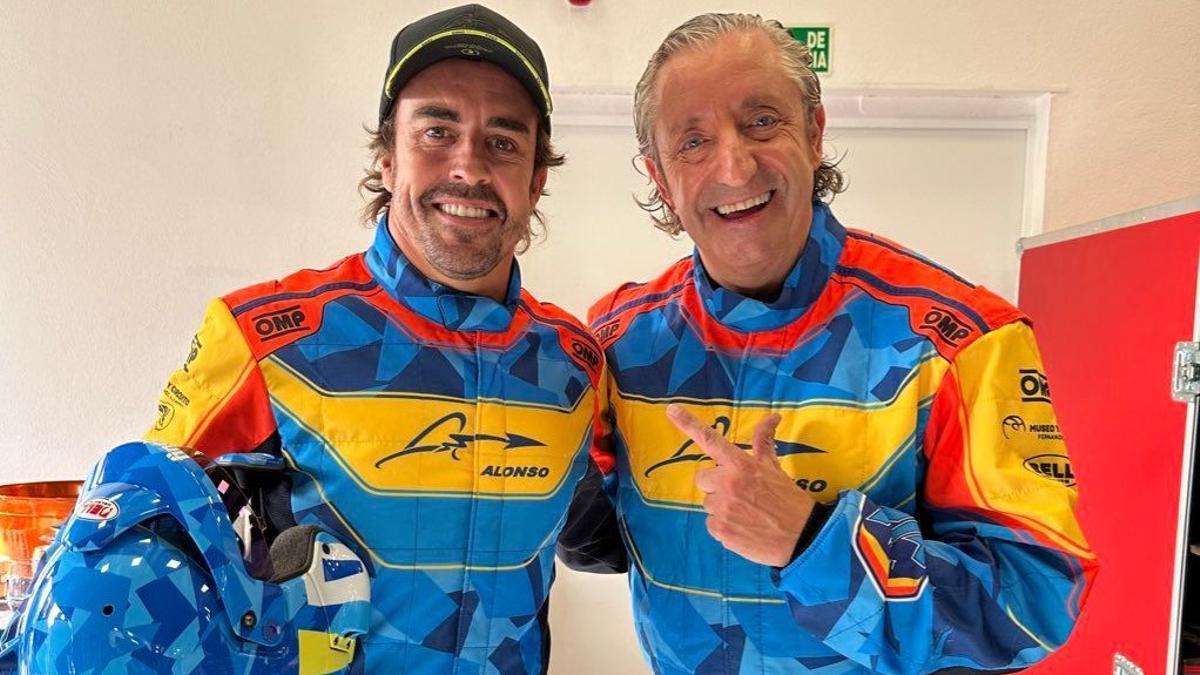 Fernando Alonso y Josep Pedrerol. Fernando Alonso y Josep Pedrerol.