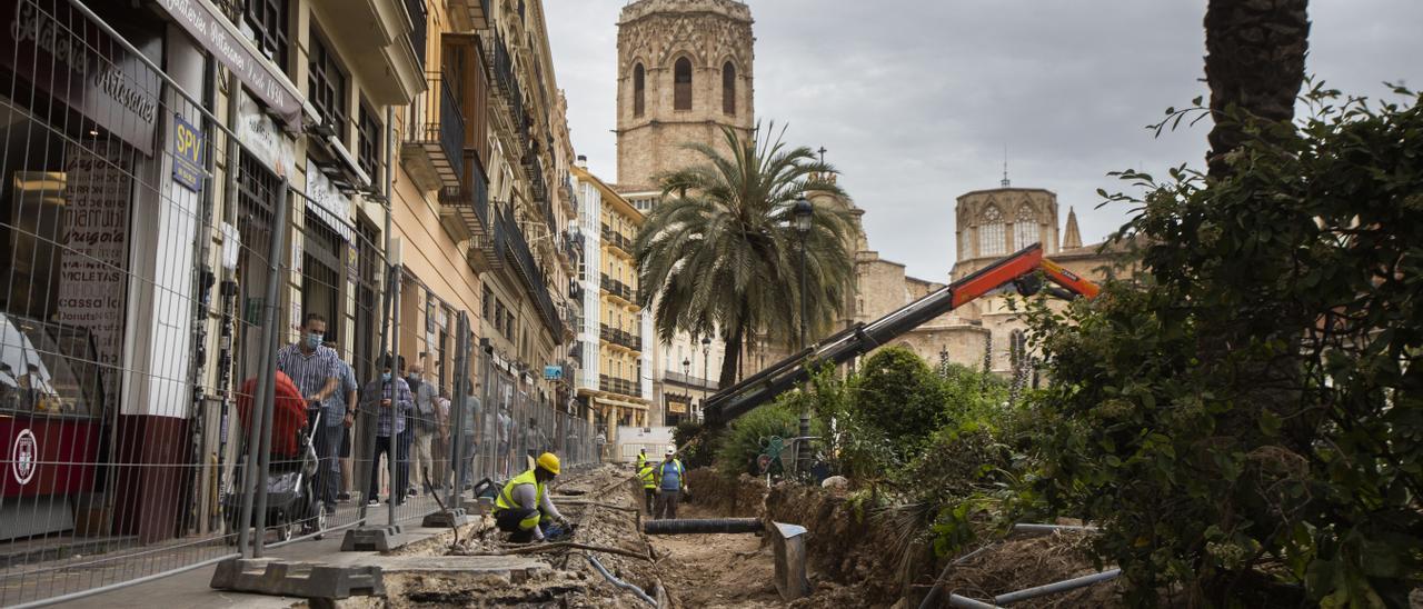 Las obras de la Reina sacan a la luz una posible cuarta muralla de València