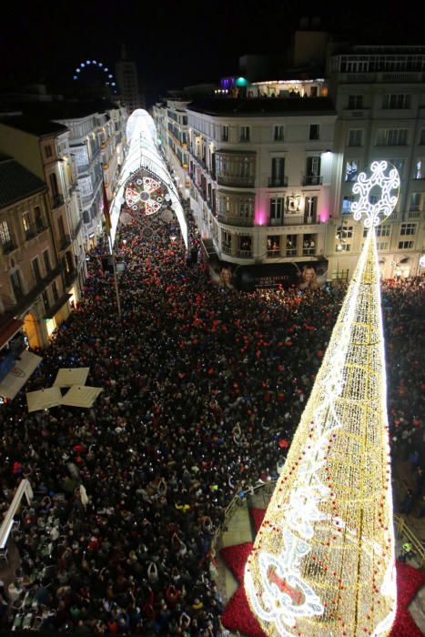 El encendido de las luces de Navidad de la calle Larios