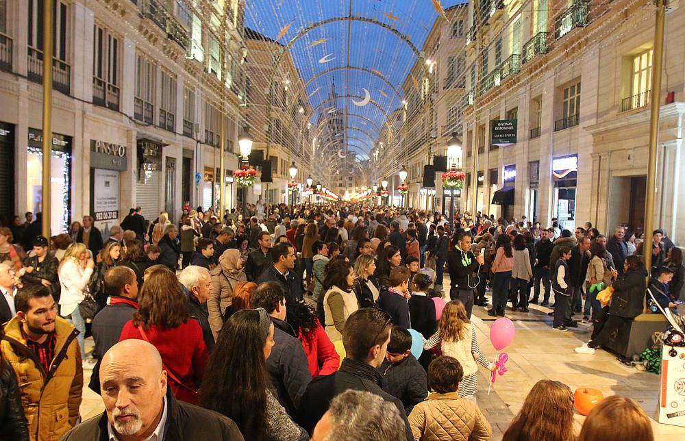 La calle Larios, esta tarde