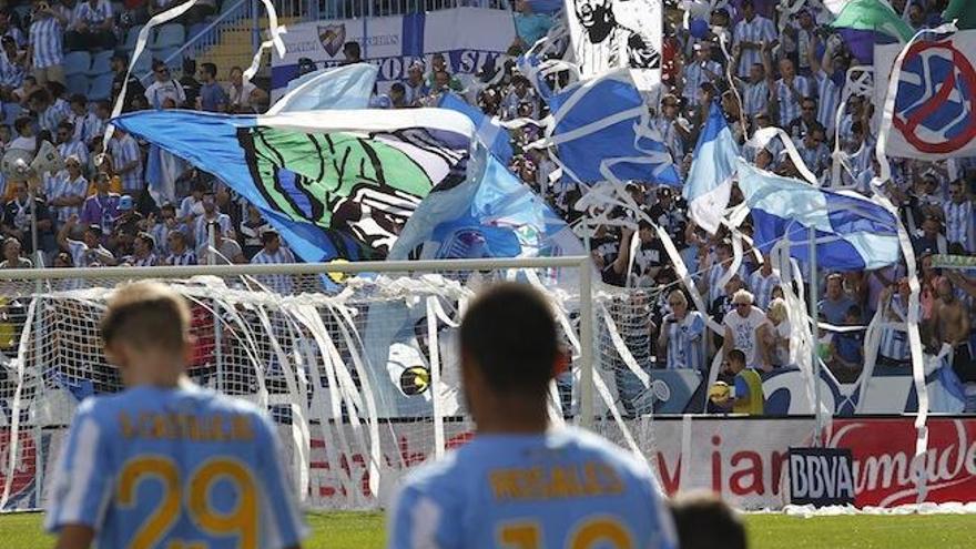 Imagen de uno de los partidos disputados la pasada temporada en La Rosaleda.