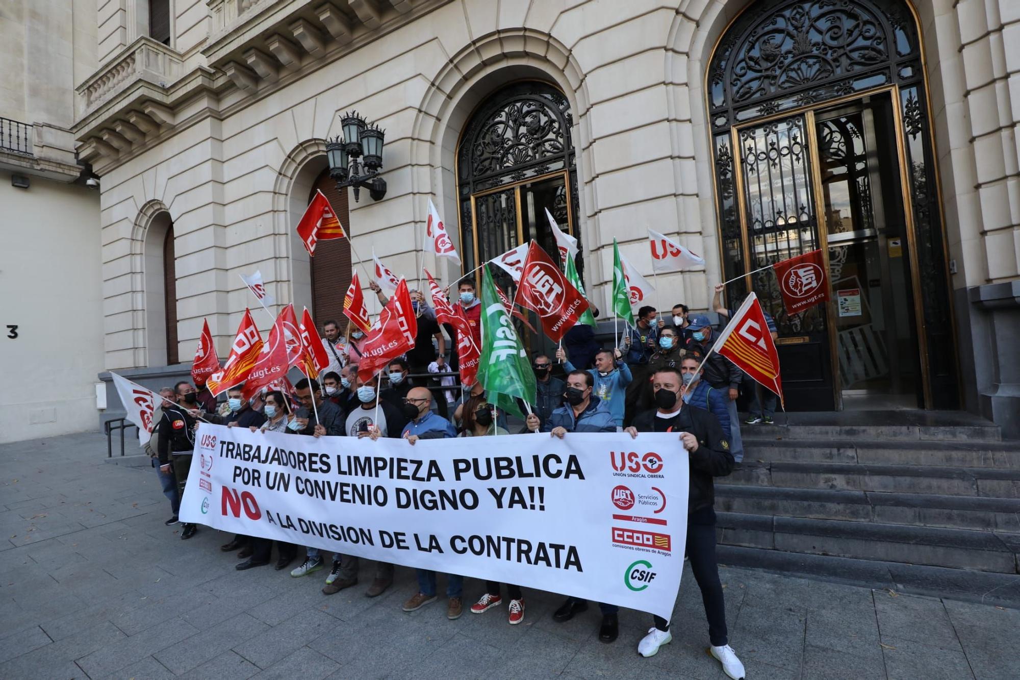 Tarde de protestas en Zaragoza