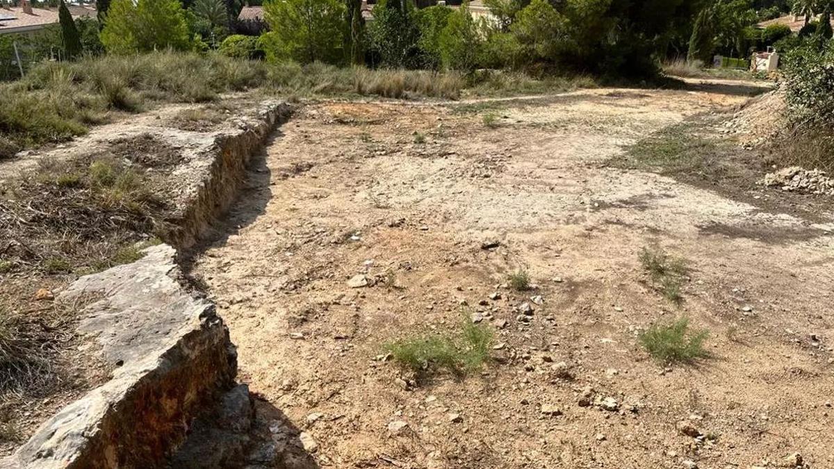 Zona del PAI de la Torreta con restos arqueológicos.