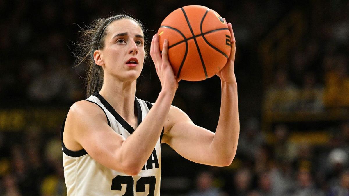 Caitlyn Clark, durante un partido con Iowa.