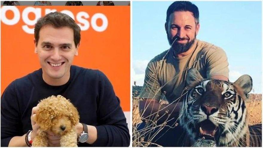 Abascal contraataca con un tigre a Rivera y su perro Lucas: los memes previos al debate