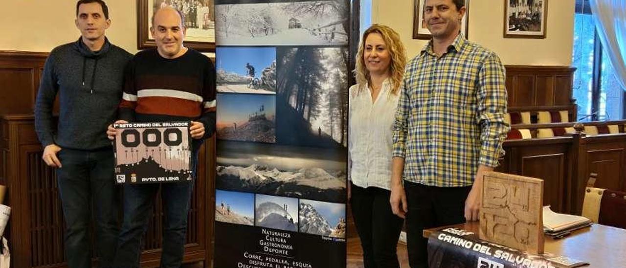 Manuel Barros, Agripino Pérez, Gema Álvarez y José Ceballos, ayer en el Ayuntamiento.