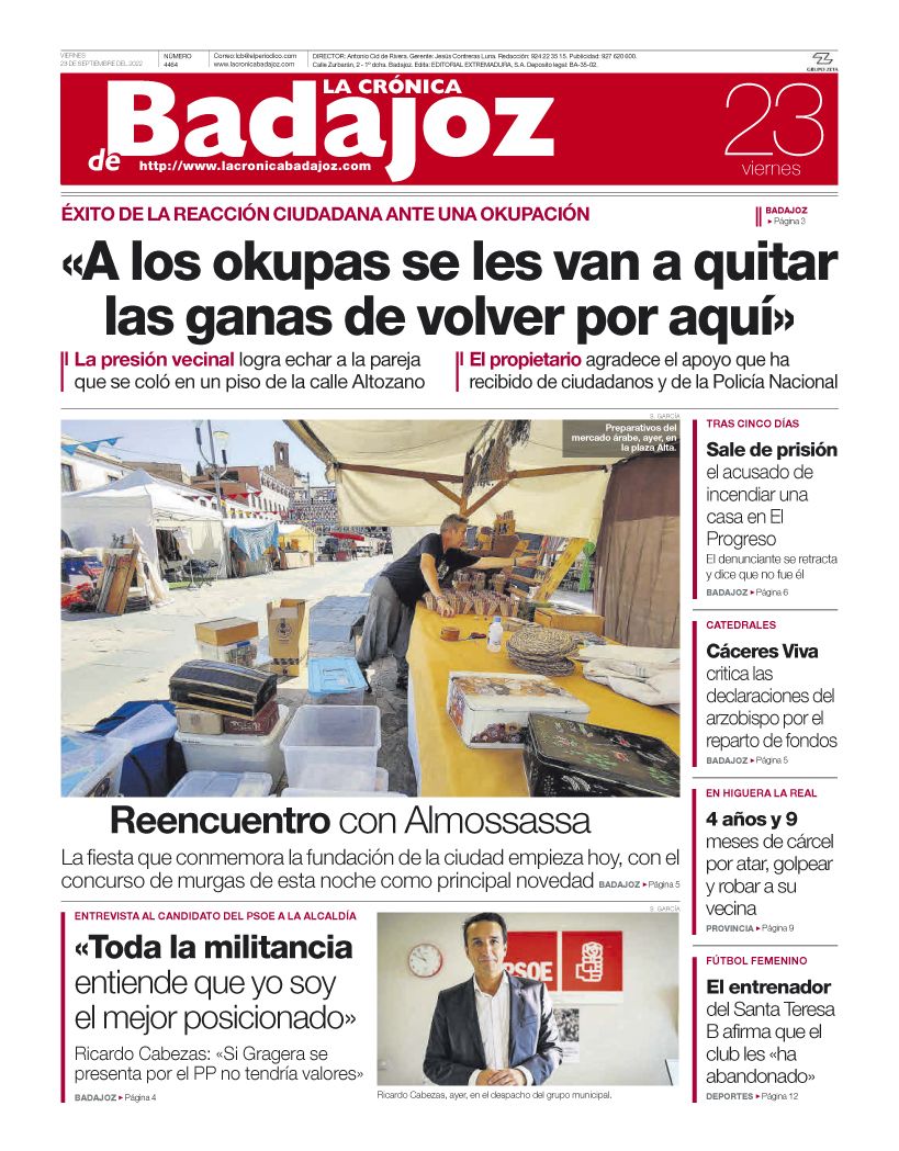 Consulta la portada correspondiente al día 23 de septiembre de 2022