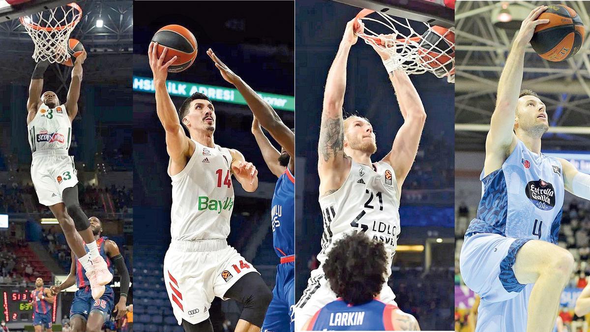 Perry, Djedovic, Osetkowski y Kalinoski, cuatro de los fichajes del Unicaja. | EUROLEAGUE/BCL/ACBMEDIA