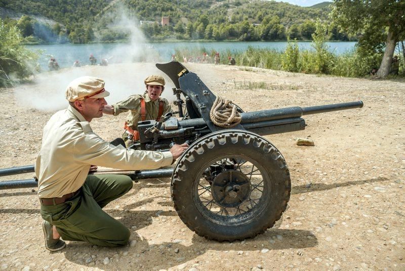 Recreación de la batalla del Ebro en Fayón