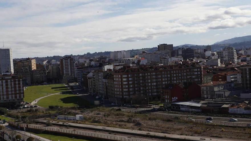 Imagen aérea de la zona liberada ya de tráfico ferroviario.