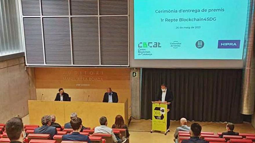 L’entrega del premi es va fer a la UdG. | CENTRE BLOCKCHAIN CATALUNYA