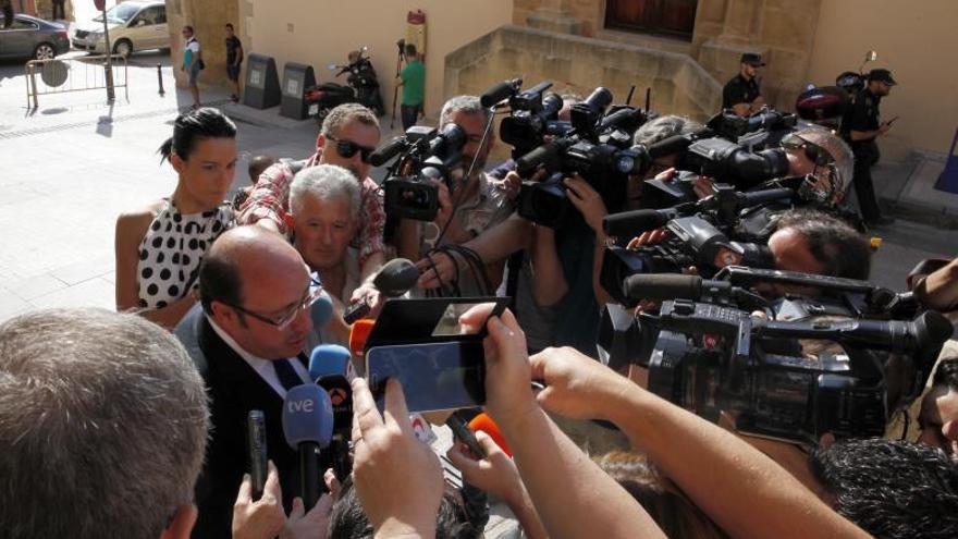 Pedro Antonio Sánchez declara en el Juzgado de Lorca.