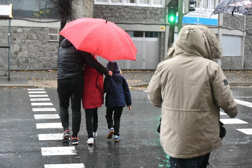 La borrasca Ana se deja sentir en A Coruña