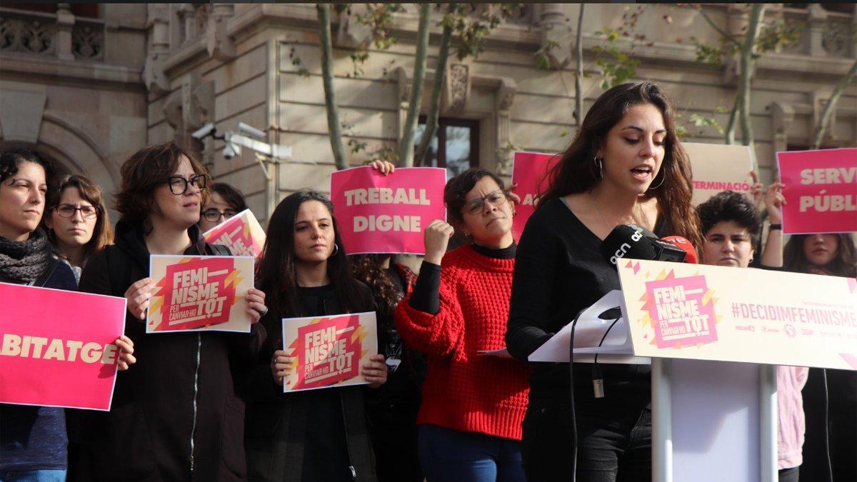 Presentación de la campaña de la CUP 'Feminisme per canviar-ho tot'.