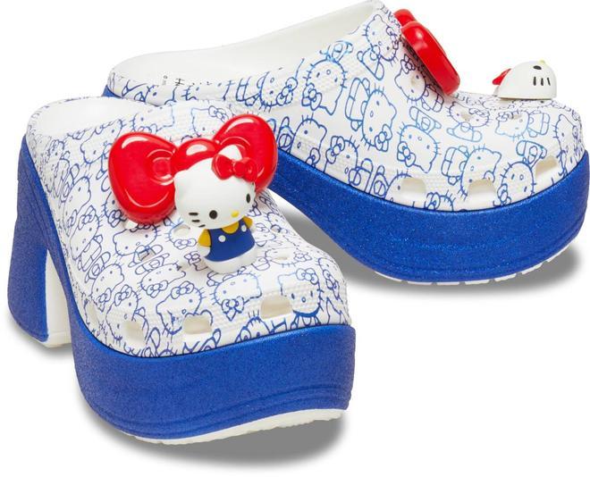 Zuecos con tacón 'Siren Hello Kitty W', de la colección Hello Kitty x Crocs